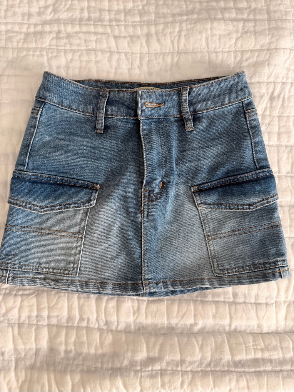 Y2K Denim Cargo Mini Skirt